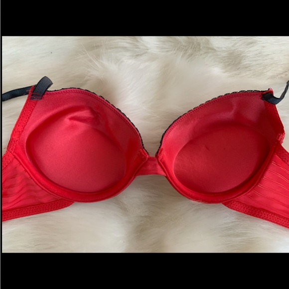 Jezebel Women’s Padded Push-up Underwire Lace Red&Blck Bra NWOT Size 34B - Picture 5 of 5